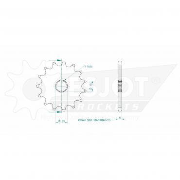 ESJOT Front Sprocket 15 Z