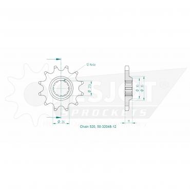 ESJOT Front Sprocket 12 Z
