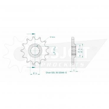ESJOT Front sprocket 13 Z