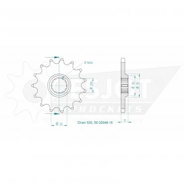 ESJOT Front sprocket 15 Z