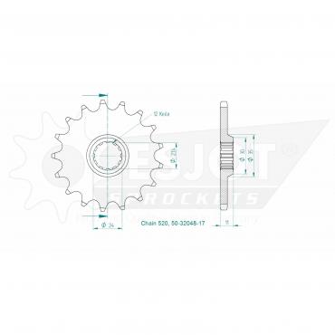 ESJOT Front Sprocket 17 Z