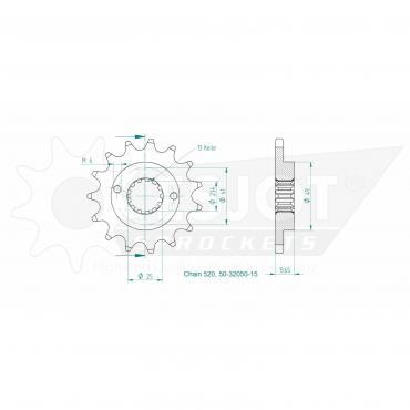 ESJOT Front sprocket 15 Z