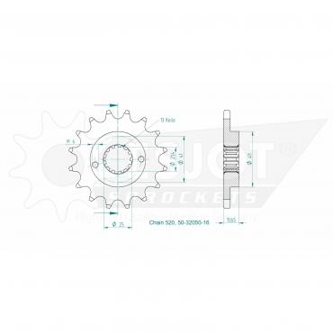ESJOT Front Sprocket 16 Z