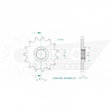 ESJOT Front sprocket 15 Z