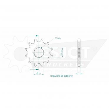 ESJOT Front Sprocket 12 Z