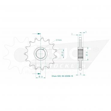 ESJOT Front Sprocket 15 Z