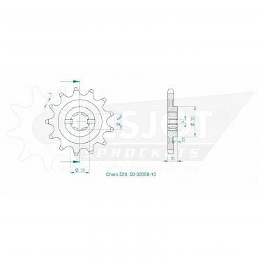 ESJOT Front sprocket 13 Z