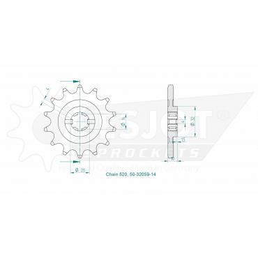ESJOT Front Sprocket 14 Z