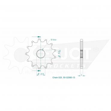 ESJOT Front Sprocket 13 Z