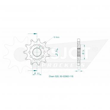 ESJOT Front Sprocket 11S Z