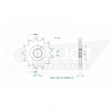 ESJOT Sport front sprocket 13 Z