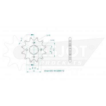 ESJOT Front Sprocket 12 Z