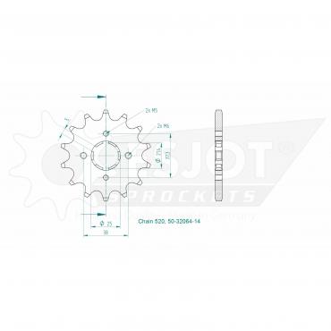 ESJOT Front Sprocket 14 Z