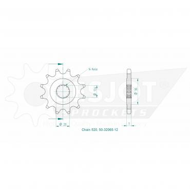 ESJOT Front Sprocket 12 Z