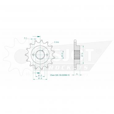 ESJOT Front sprocket 15 Z