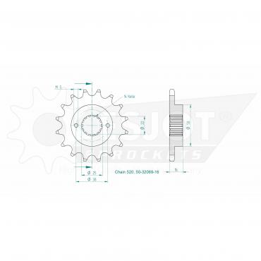 ESJOT Front Sprocket 16 Z