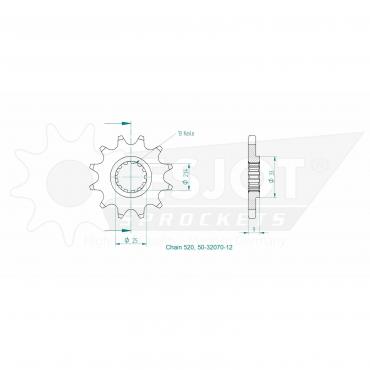 ESJOT Front Sprocket 12 Z