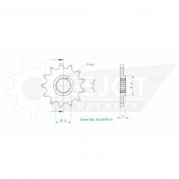 ESJOT Front Sprocket 13 Z