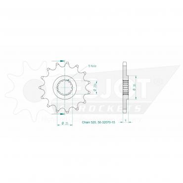 ESJOT Front Sprocket 15 Z