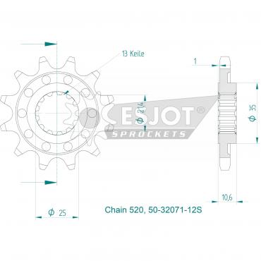 ESJOT Front Sprocket 12S Z