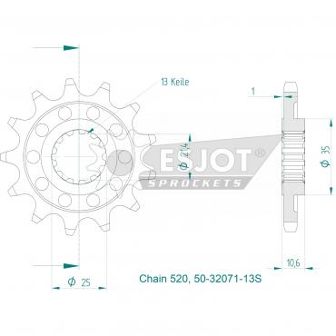 ESJOT Front Sprocket 13S Z