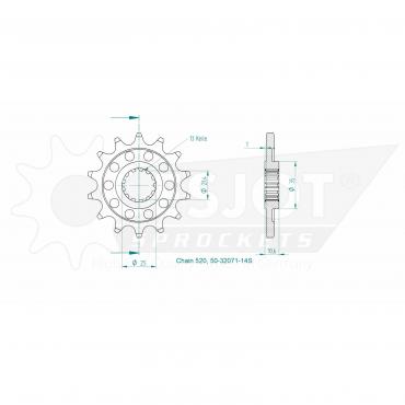 ESJOT Front Sprocket 14S Z