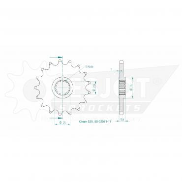 ESJOT Front Sprocket 17 Z