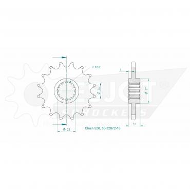 ESJOT Front Sprocket 16 Z