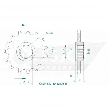 ESJOT Front Sprocket 15 Z