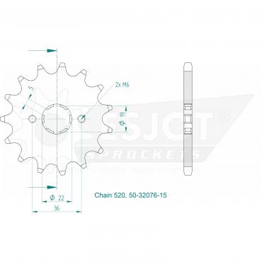 ESJOT Front Sprocket 15 Z