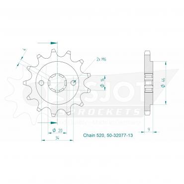 ESJOT Front sprocket 13 Z