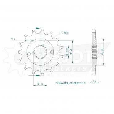 Front sprocket 15 Z