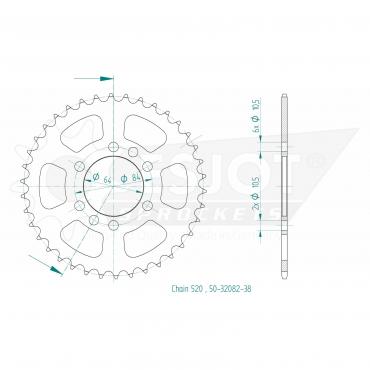 ESJOT  Sprocket 38 Z