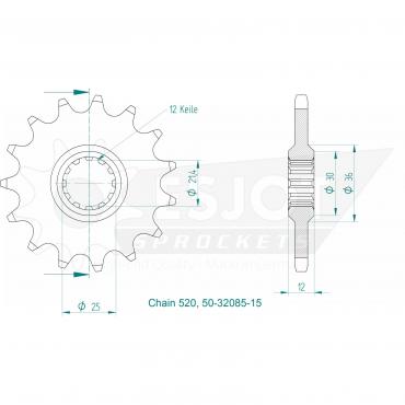 ESJOT Front Sprocket 15 Z