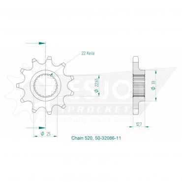 ESJOT Front Sprocket 11 Z