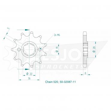 ESJOT Front Sprocket 11 Z