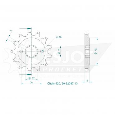 ESJOT Front Sprocket 13 Z