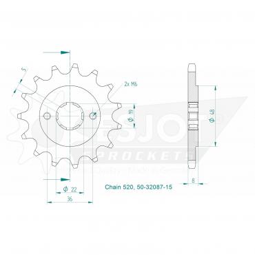 ESJOT Front Sprocket 15 Z