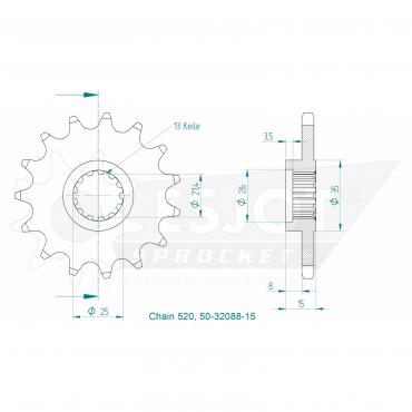ESJOT Front Sprocket 15 Z