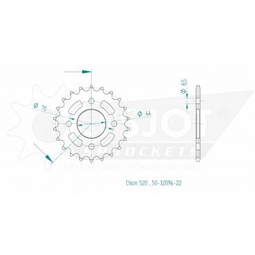 ESJOT  Sprocket 22 Z