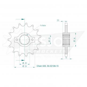 ESJOT Front sprocket 15 Z