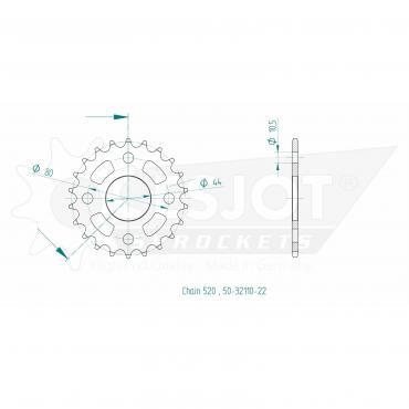 ESJOT  Sprocket 22 Z