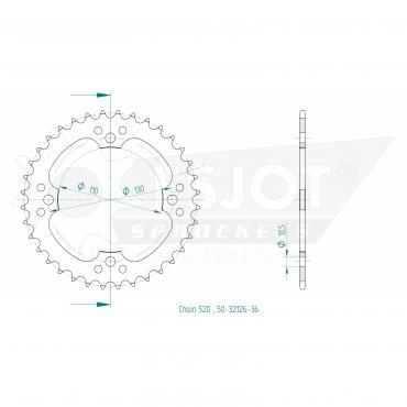 ESJOT  Sprocket 36 Z
