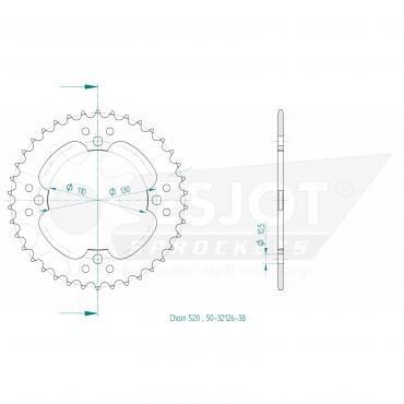 ESJOT  Sprocket 38 Z