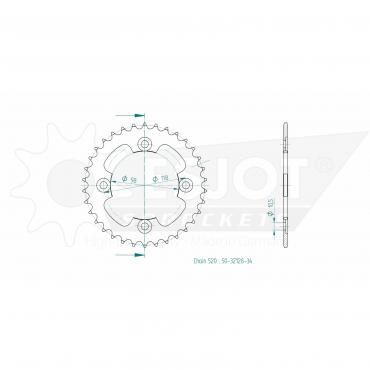 ESJOT  Sprocket 34 Z