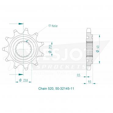 ESJOT Front Sprocket 11 Z