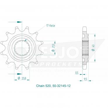 ESJOT Front Sprocket 12 Z