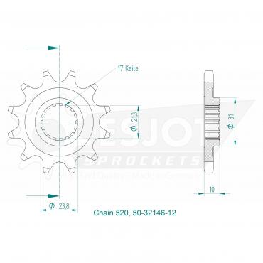 ESJOT Front Sprocket 12 Z