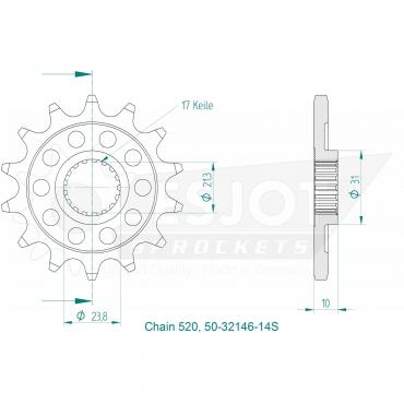 ESJOT Front Sprocket 14S Z