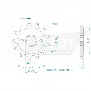 ESJOT Front Sprocket 13 Z